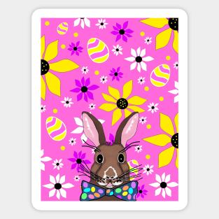 Funny Easter Bunny Rabbit,  Happy Easter Day Sticker